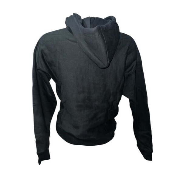 Champion Power Blend Long Sleeve Warm Hoodie Sweatshirt Sz Medium Black Kangaroo - Picture 8 of 11